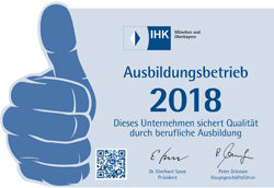 2018 IHK Ausbildungsbetrieb Siegel