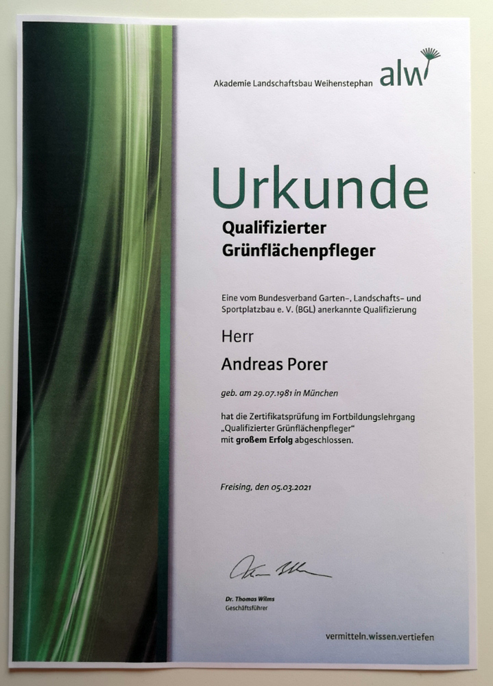 Fortbildung Adnreas Porer